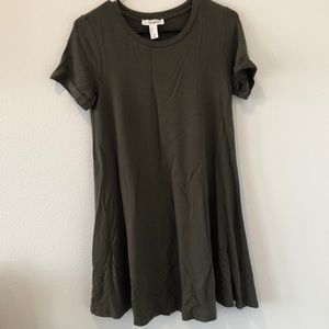 Army green t-shirt dress